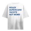 Rolex Supercars Hot Mom's White Oversized T-Shirt