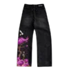 Iron & Petals Embroidered Black Denims - Limited Edition